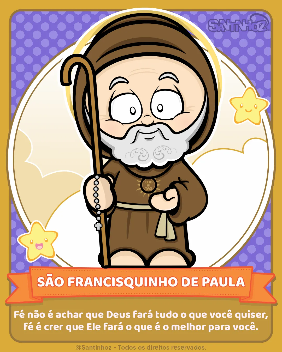 Santinho São Francisquinho de Paula - Santinhoz