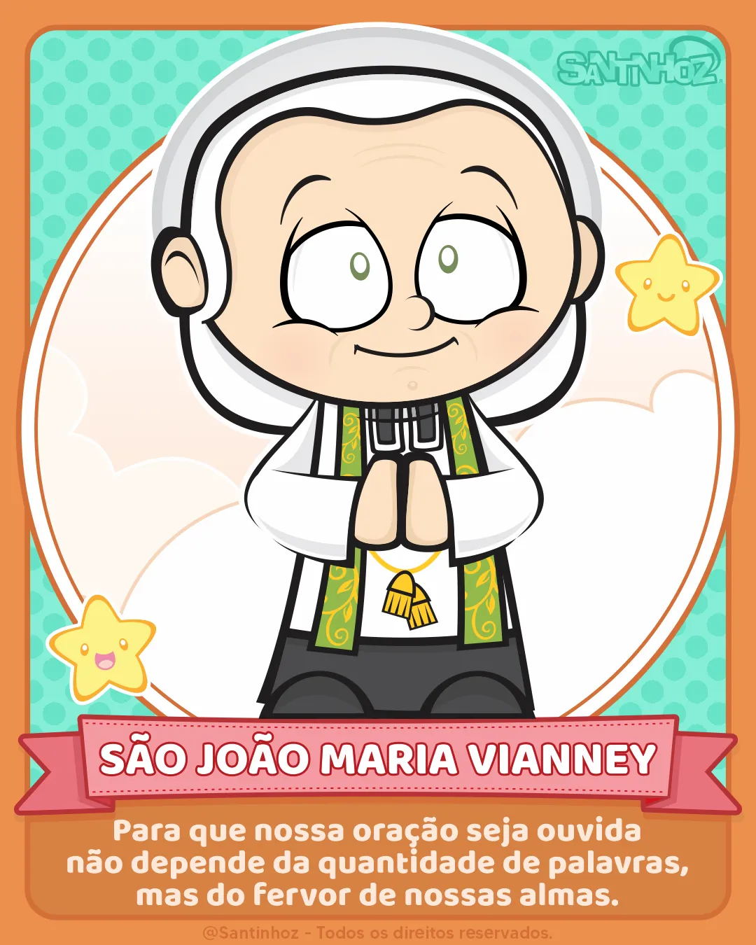São Joãozinho Maria Vianney - Santinhoz